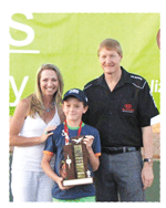 PTA Player of the Year, Oliver Diggle with Elizma Nortje and Willie Verdoes.