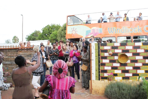 Guests arriving at one of the Katutura-based enterprises (Photograph contributed)