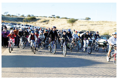 Participants at last year’s Winter Cycling Classic. The annual cycling event has been going on for four years now and is open to people of all ages.
