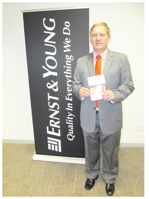 Cameron Kotze, the Tax Partner at Ernst & Young introduced the new version of their practical tax guide. Copies of the book can be obtained from the Ernst & Young offices in Klein Windhoek. The cost is N$400 per book.