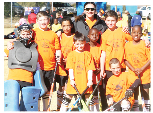 The U/10 team of St George’s at the Mini-World Cup hockey tournament. (Photograph contributed)