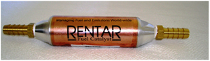 The Rentar Fuel Catalyst is installed in-line in the main diesel supply line. 