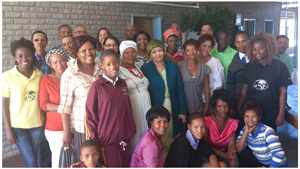 NaDEET staff members, learners from various schools in the Hardap Region and members of various communities in the Hardap Region pictured after the successful completion of a training project.