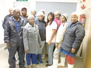 Never to old to learn; Part of the Hangana staff members who are focused on developing their basic literacy skills while employed by Hangana Seafood Group.