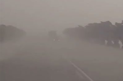Severe sandstorm in Walvis Bay on Thursday 05 July 2018