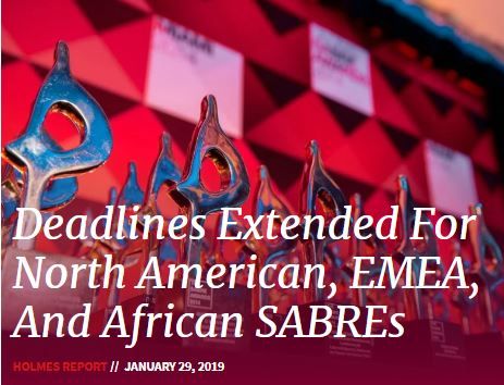 SABRE awards prove and improve the value of PR – deadline extended