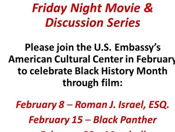 Black History Month to be celebrated through movies and discussions