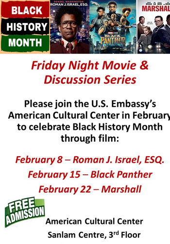 Black History Month to be celebrated through movies and discussions