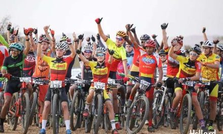 Close finishing times show strong competition between mountain bike riders