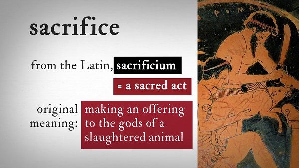‘Sacrifice’ becomes ugly when used in the wrong way