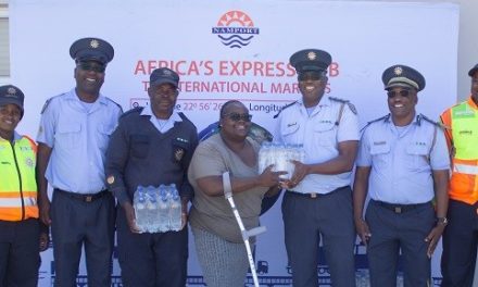Manning a checkpoint is exhausting – Namport sends water for police officers on duty