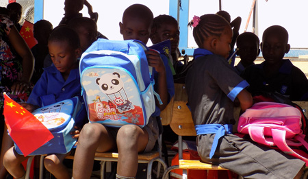 Monte Christo Project Primary School learners get backpacks to start the new term