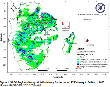 Some SADC member states expected to receive heavy rain this week