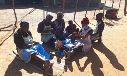 Witvlei rural women upcycle old school uniforms to make face masks