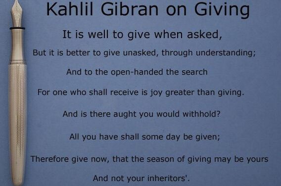 The Season of Giving – “En Gee, En Gee” – Were you kind today?