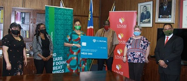 UNAM’s Corporate Social Responsibility wing receives cash donation from corporates