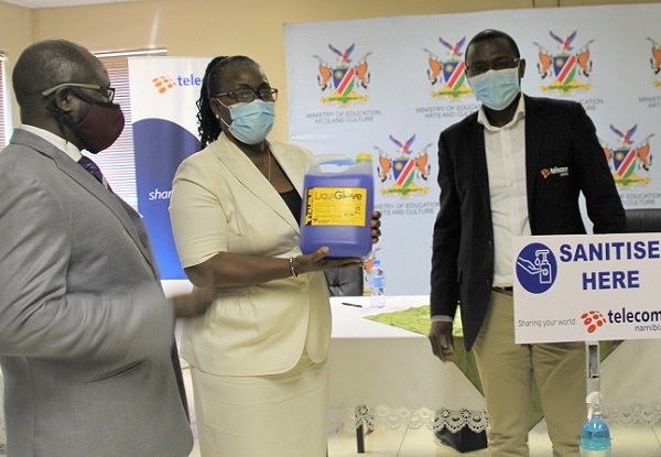 Sanitisers and masks for learners in remote public schools from telecommunications utility