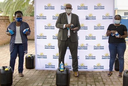 Dundee donates antibacterial soap to primary schools in Tsumeb