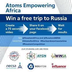 New deadline for “Atoms Empowering Africa” Online Video Competition announced