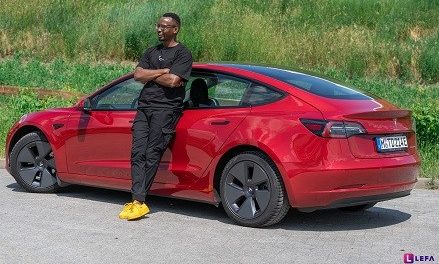LEFA founder samples a bit of the near future – Test drives a Tesla
