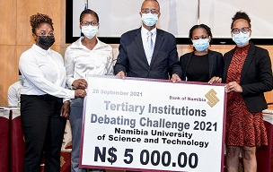 UNAM outdebates NUST to clinch Bank of Namibia inaugural debate challenge