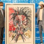 Painting illustrating the importance of respecting the environment handed over to the WHO