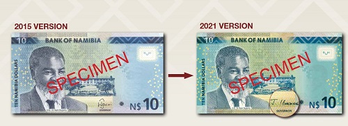 Central bank unveils modified N$10 banknote
