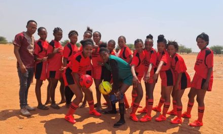 San Girls Soccer team receive equipment and training