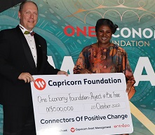 One Economy Foundation’s Project #BeFree Centre of Excellence get 500k boost from Capricorn