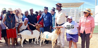 Fransfontein community receives garden, stoves, goats and boreholes
