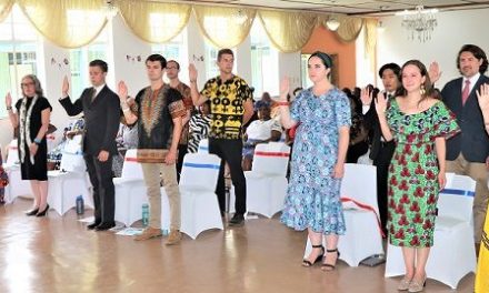 New Peace Corps volunteers pledged allegiance at Okahandja swearing-in ceremony