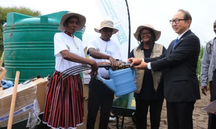 Marema village receives agro-inputs and gardening tools