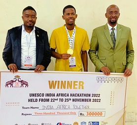 UNAM student shines at the UNESCO India-Africa Hackathon